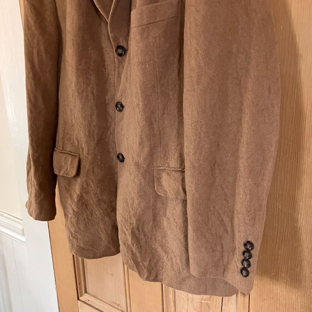Banana Republic Mens Vintage Y2K 100% Camel Hair Jacket Size 42R Beige AN EXC - Picture 3 of 12